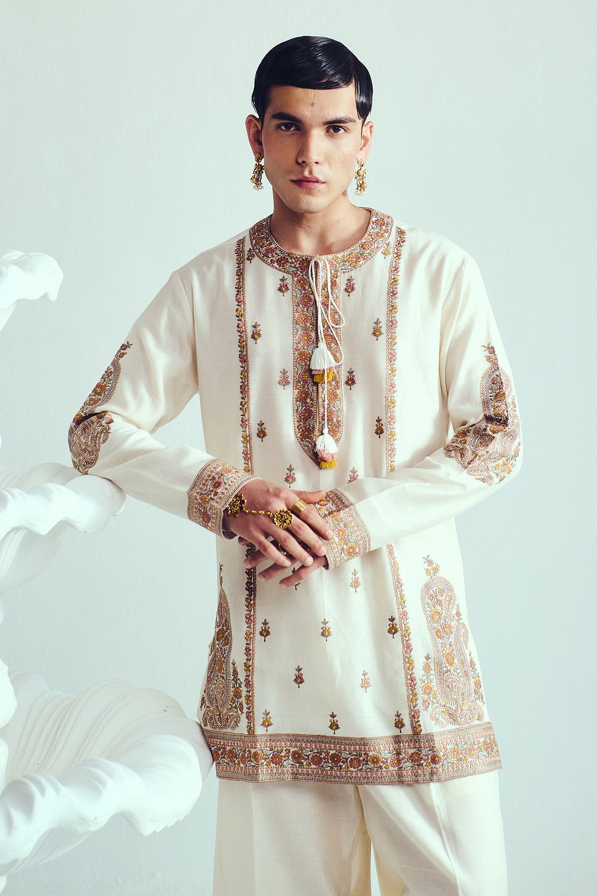 Ivory Chanderi Kurta & Pants