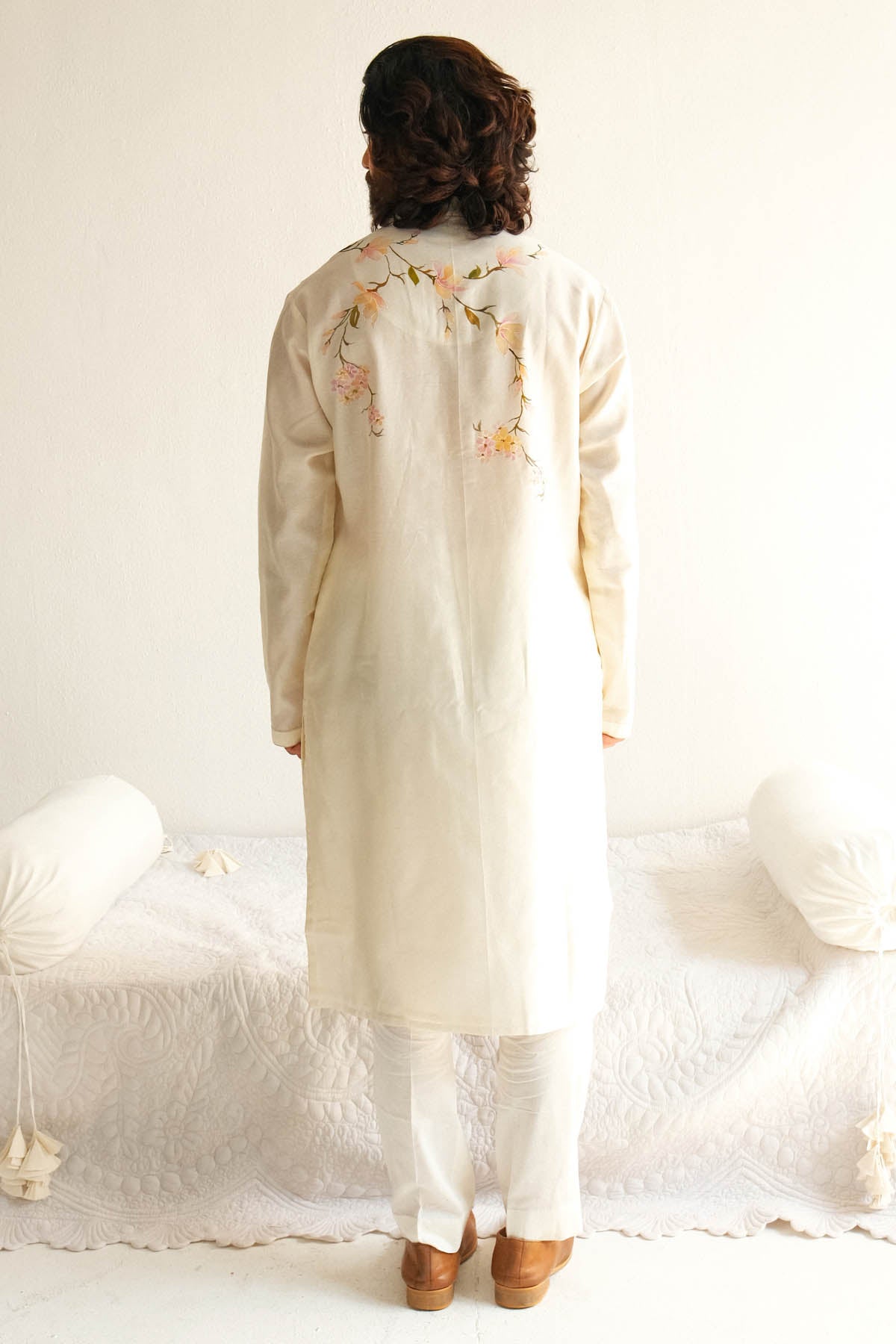 Ivory Chanderi Kurta & Pyjama