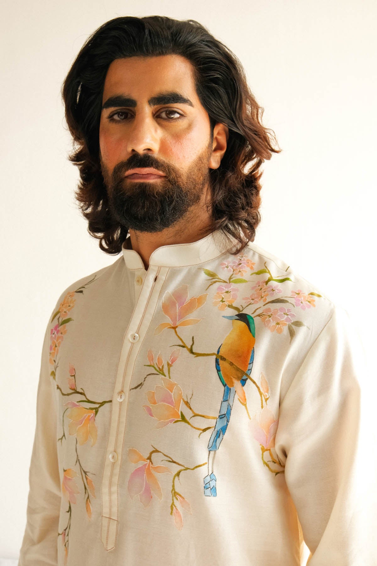 Ivory Chanderi Kurta & Pyjama