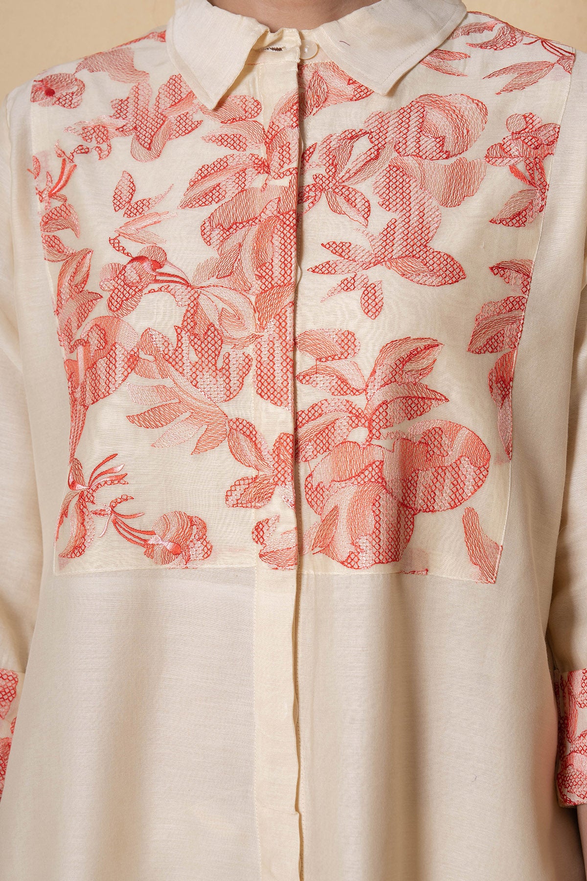 Chanderi Ivory Kurta and Pants