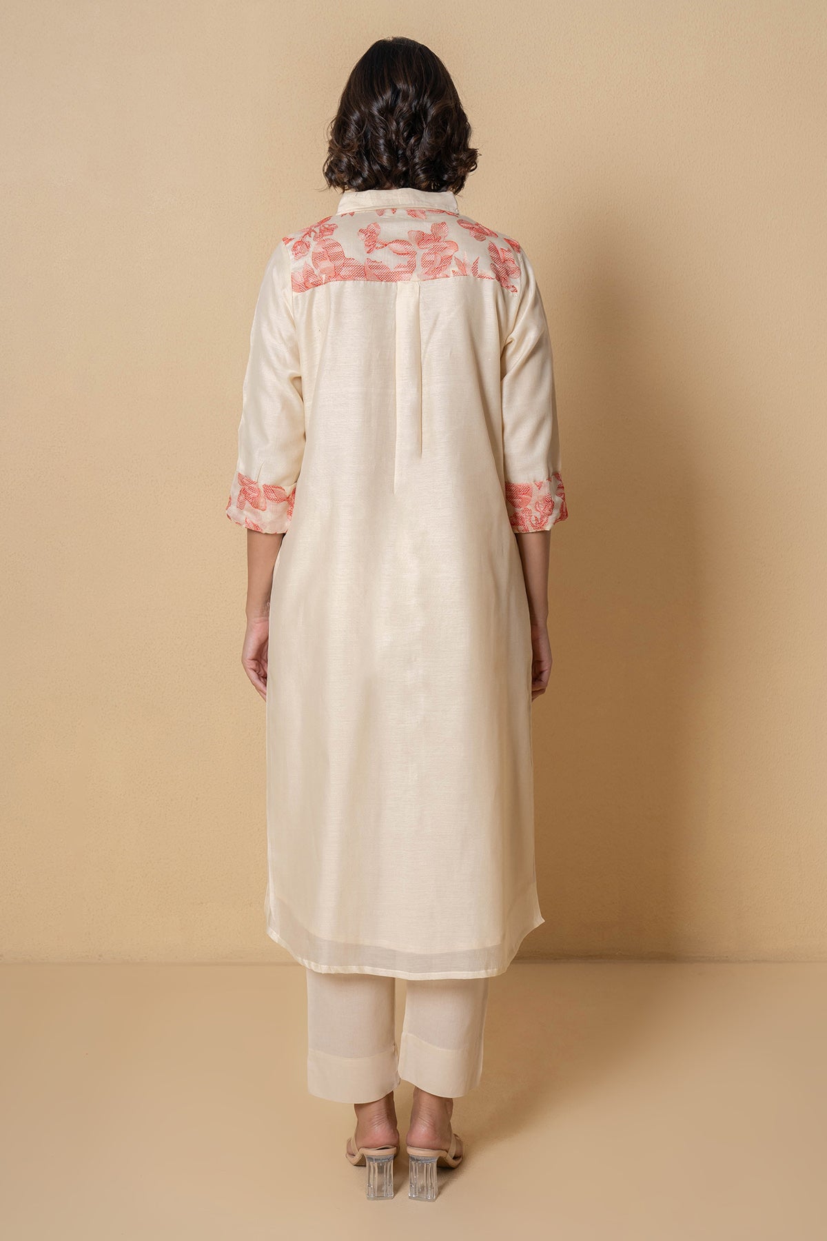Chanderi Ivory Kurta and Pants