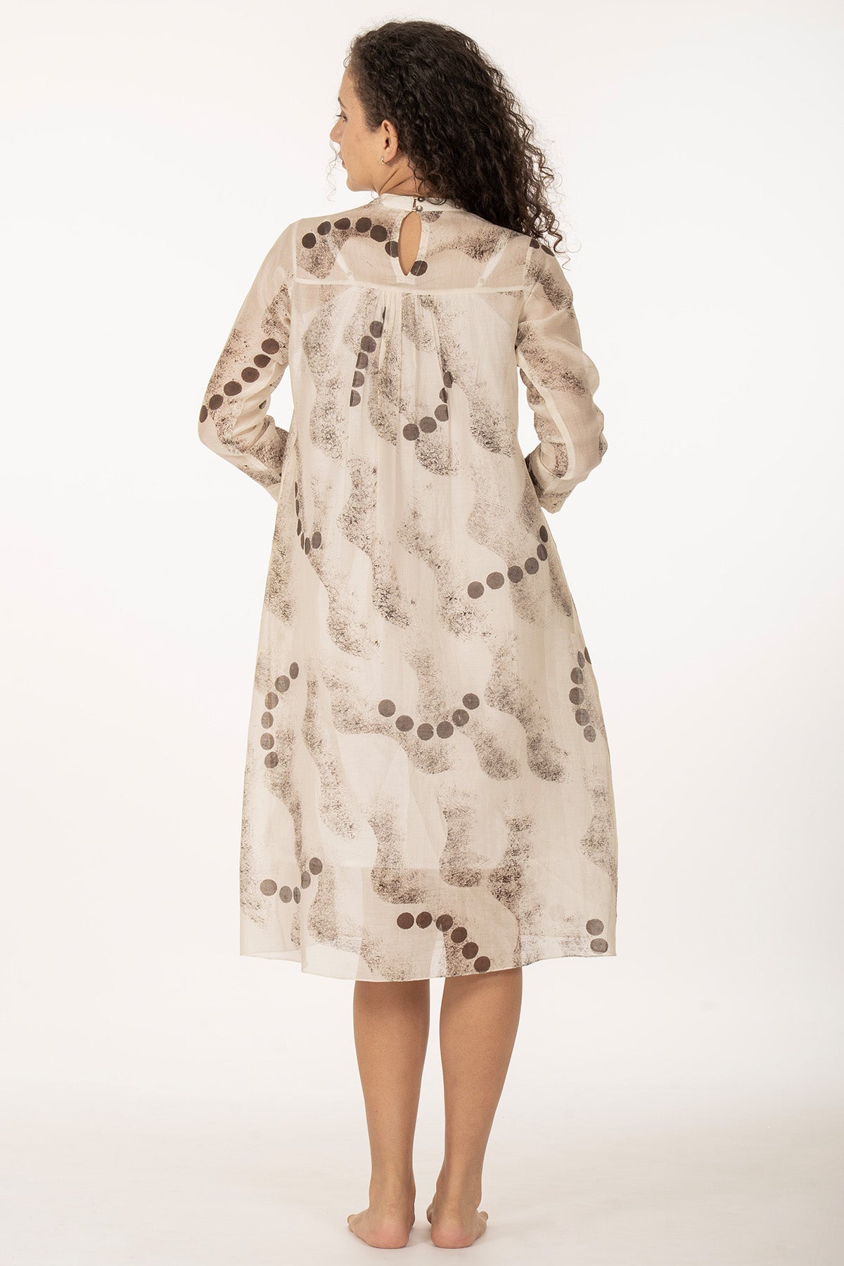 Ivory Chanderi Texture Dress