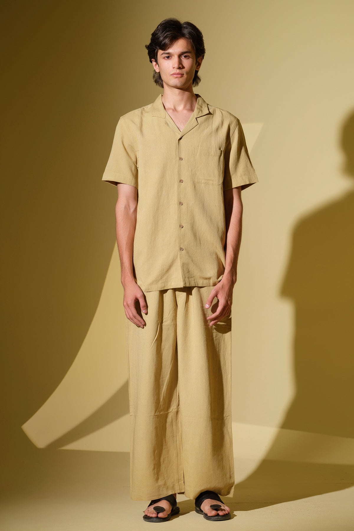 Ivory Collar Shirt & Trousers