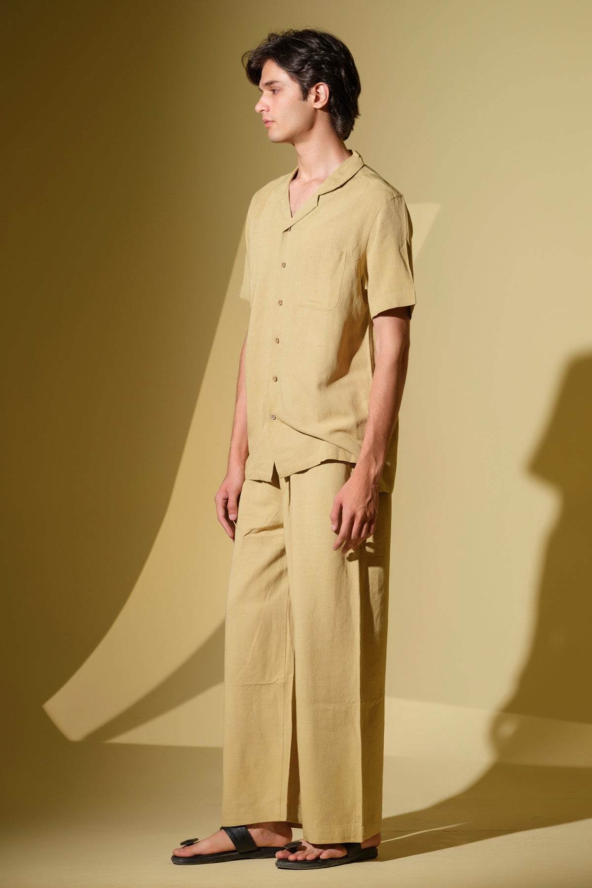 Ivory Collar Shirt & Trousers