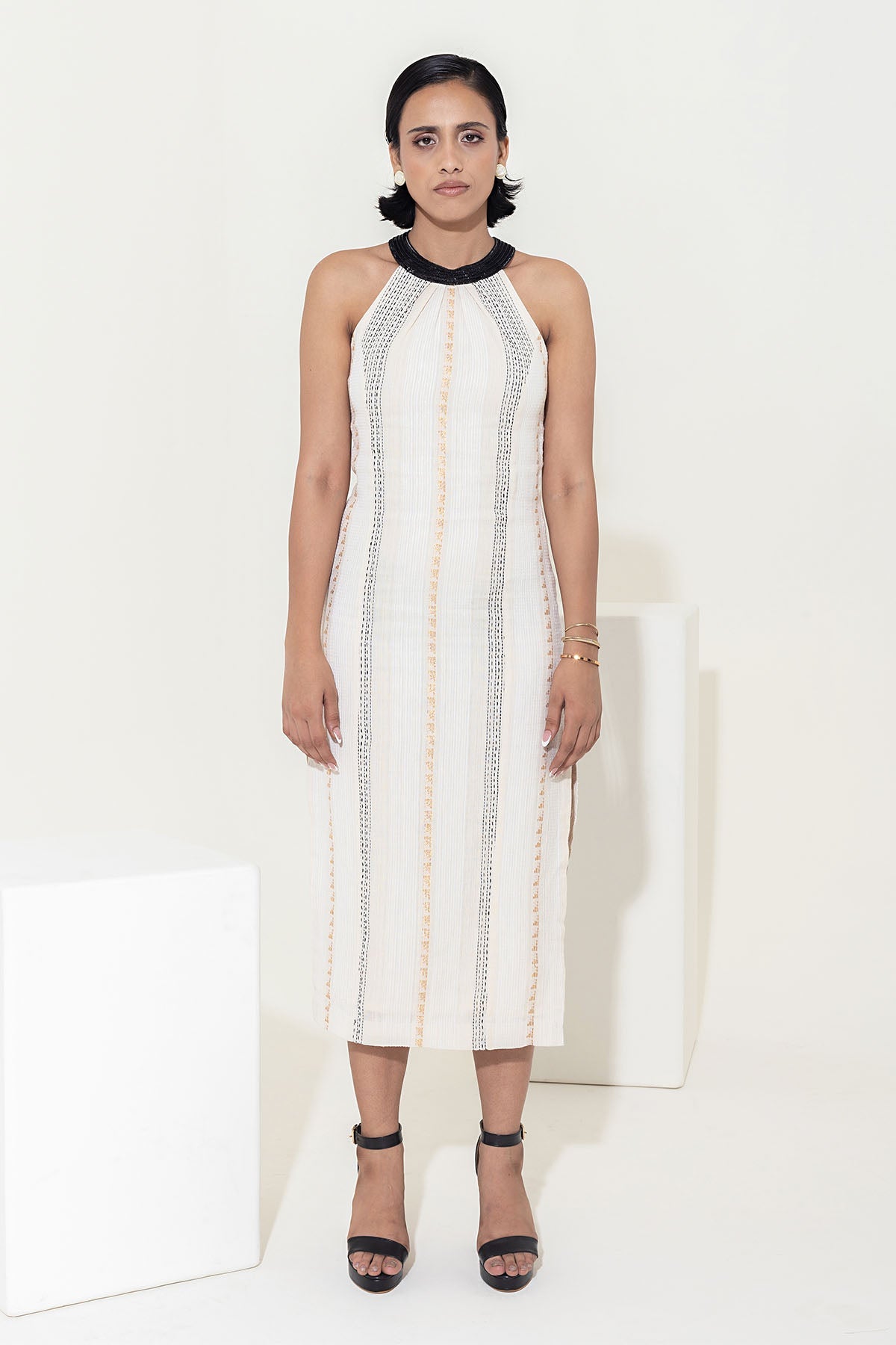 Designer Kusmi Pink Rose Cotton Dress - Chic Comfort For Women at ScrollnShops