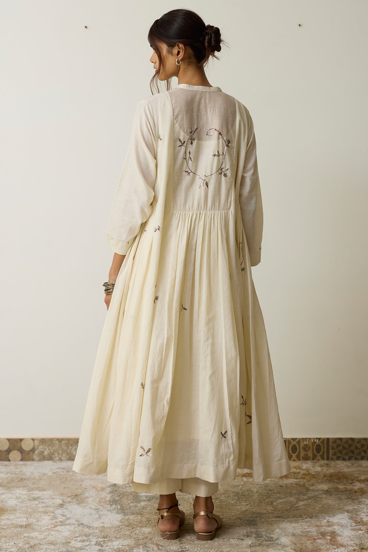 Ivory Cotton Dabka Kurta Set