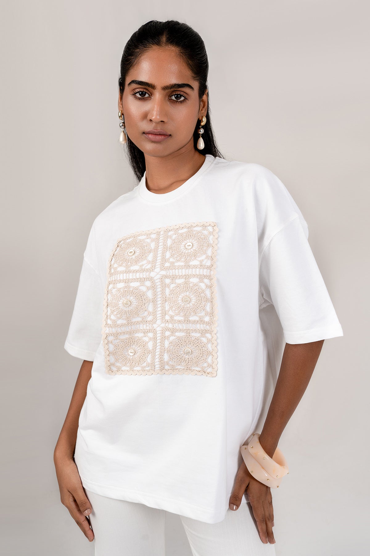 Ivory Cotton T-Shirt & Pants