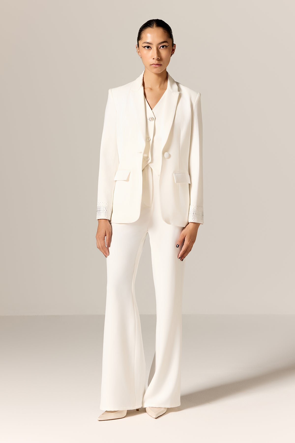 Ivory Crepe Twill Co-ord Set