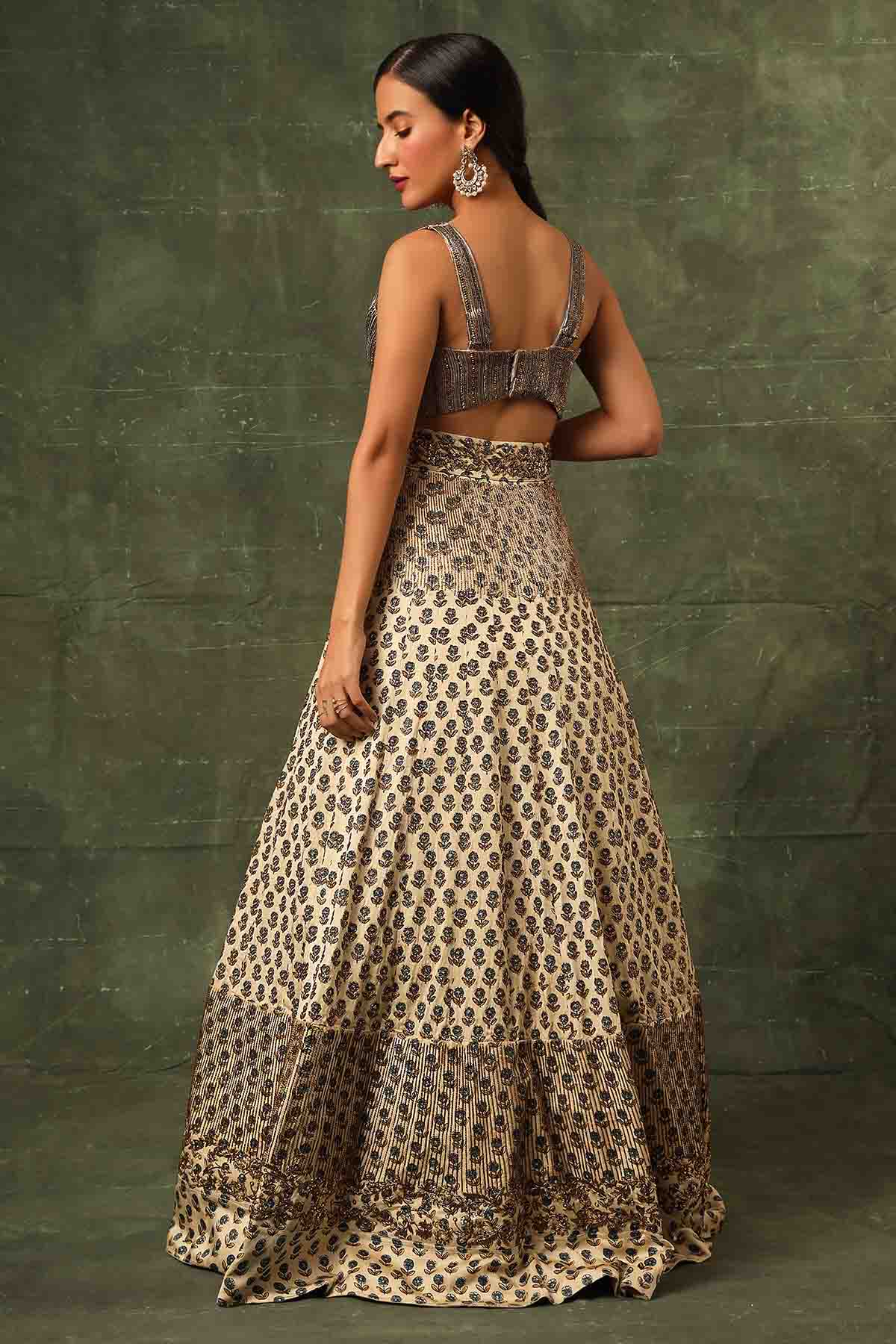 Ivory Cutdana Work Lehenga Set