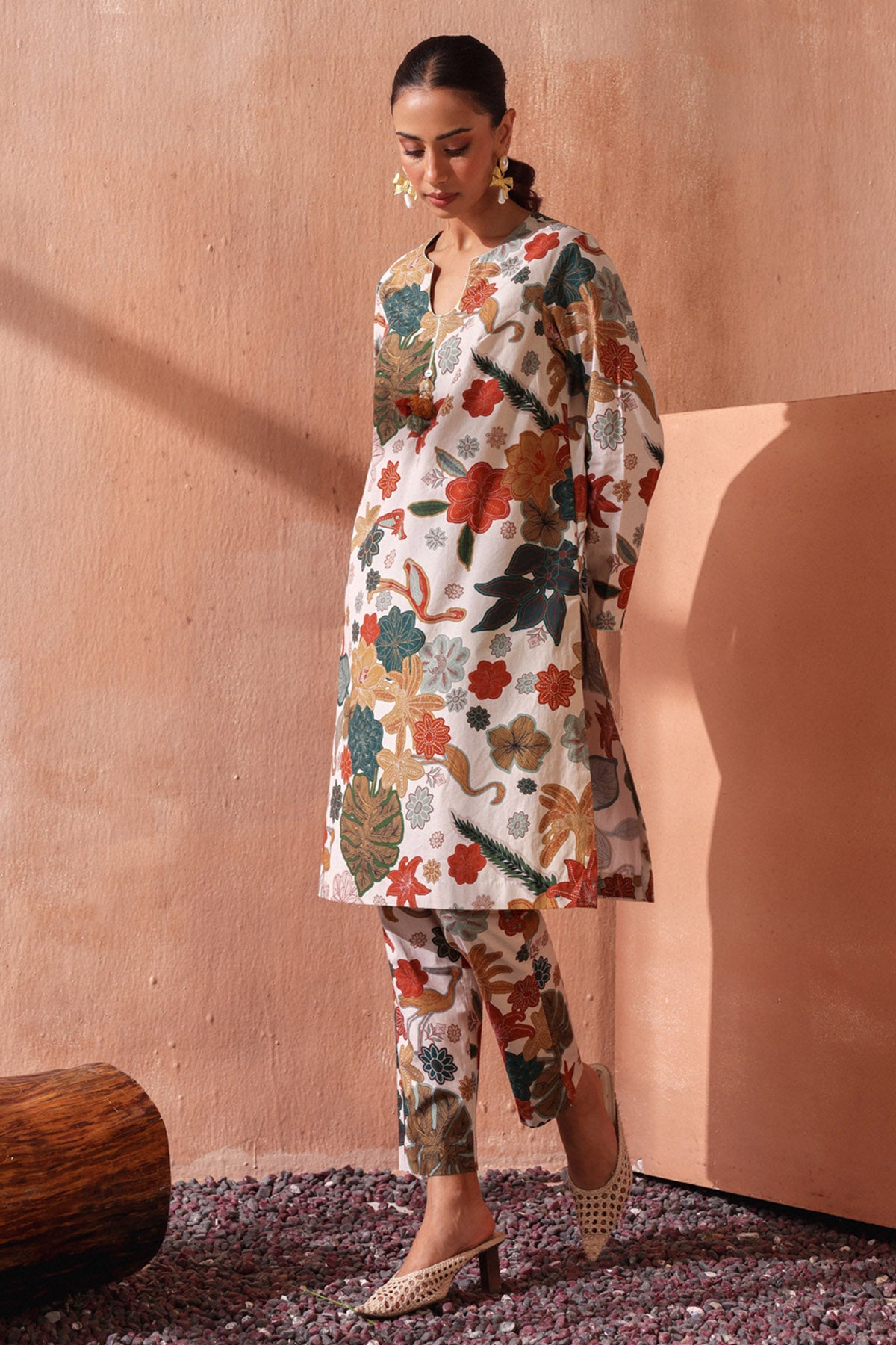 Ivory Digital Printed Kurta Set