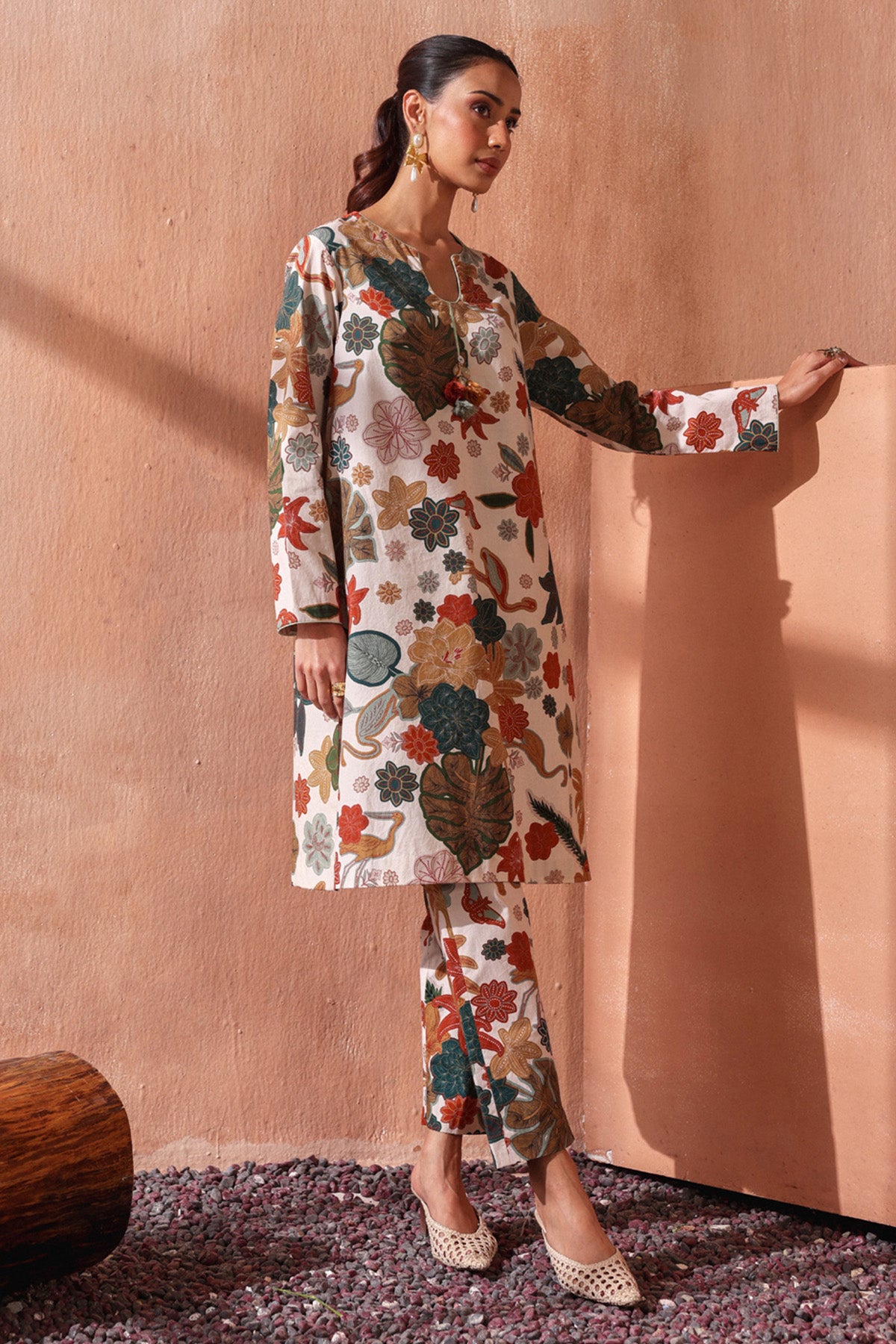 Ivory Digital Printed Kurta Set