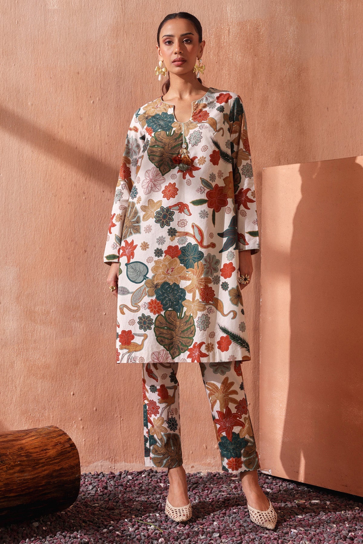 Buy Ivory Digital Printed Kurta Set by Seema Nanda for women online at ScrollnShops