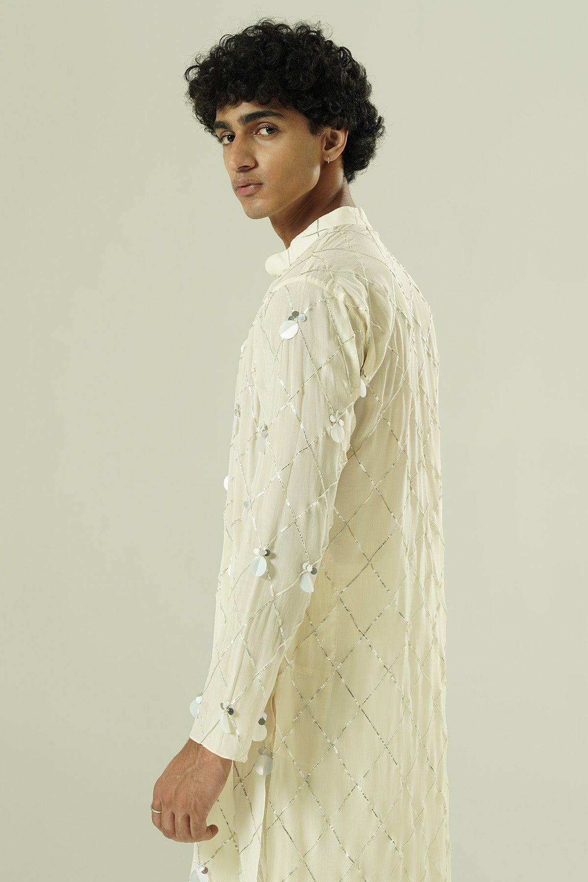 Ivory Droplets Kurta & Pants