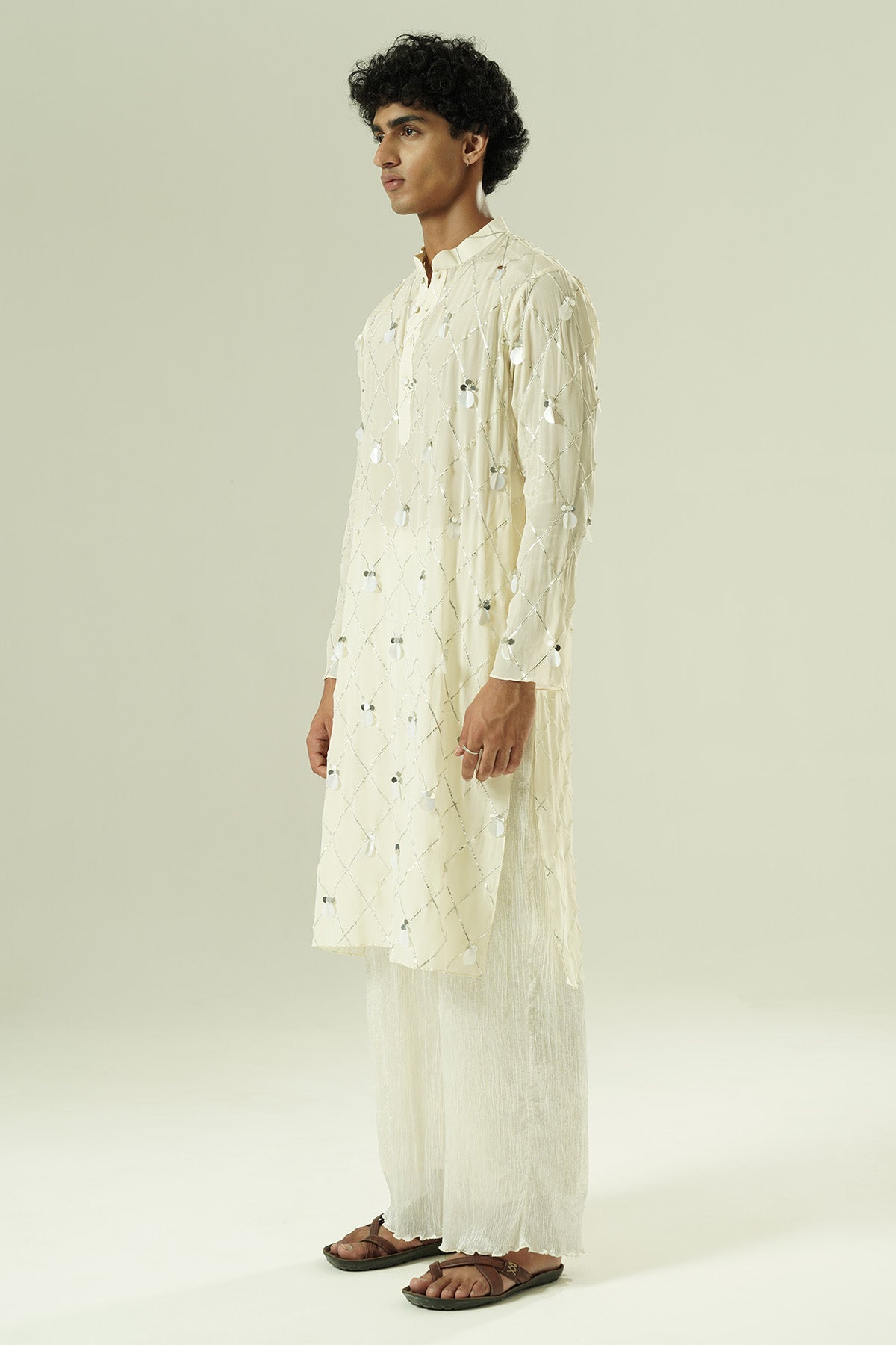 Ivory Droplets Kurta & Pants