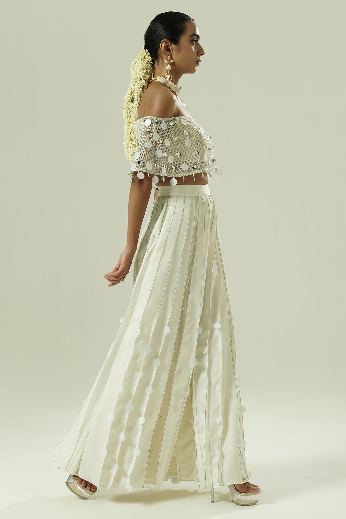 Ivory Drops Indo-Western Set