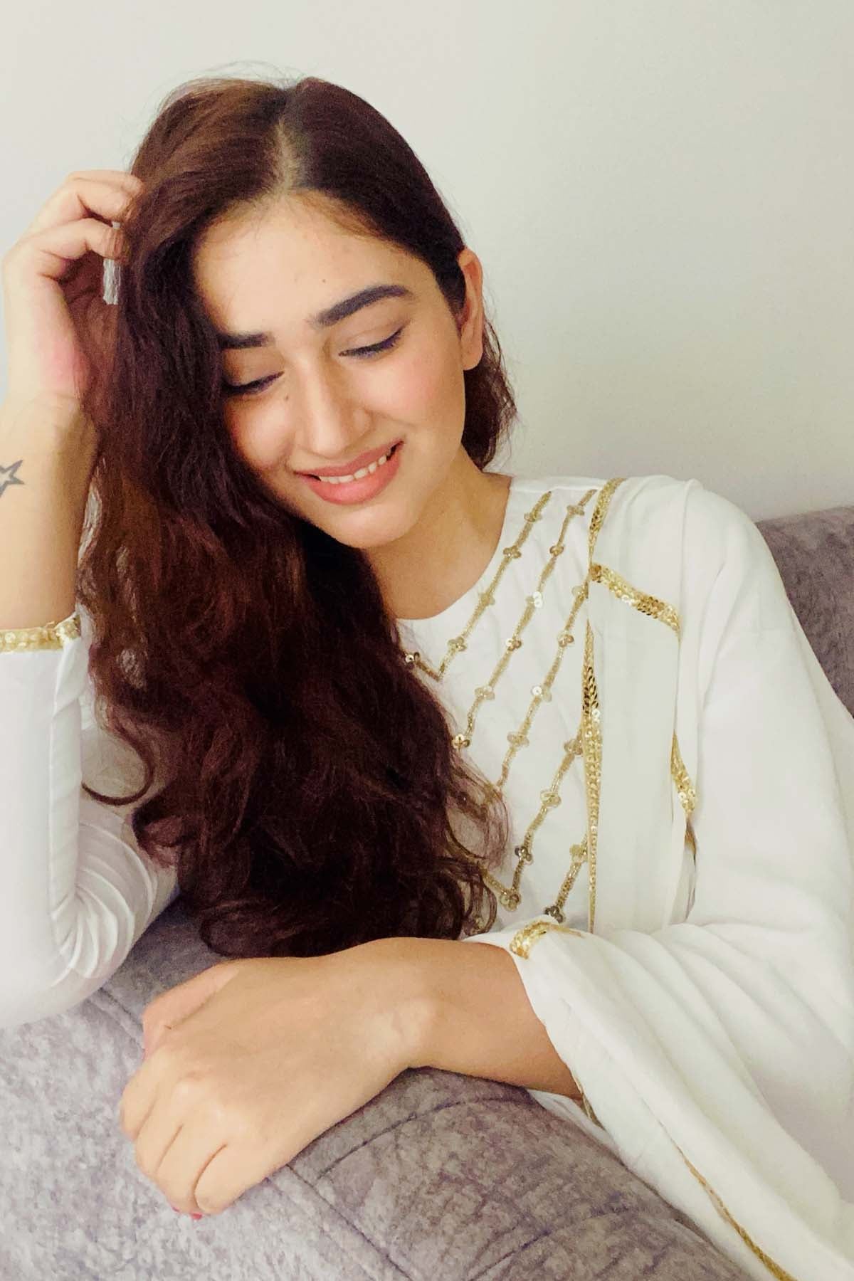 Ivory Flare Asymmetric Kurta Set