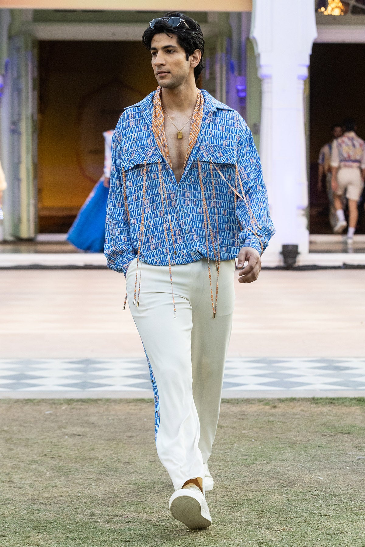 Ivory French Twill Lycra Pants