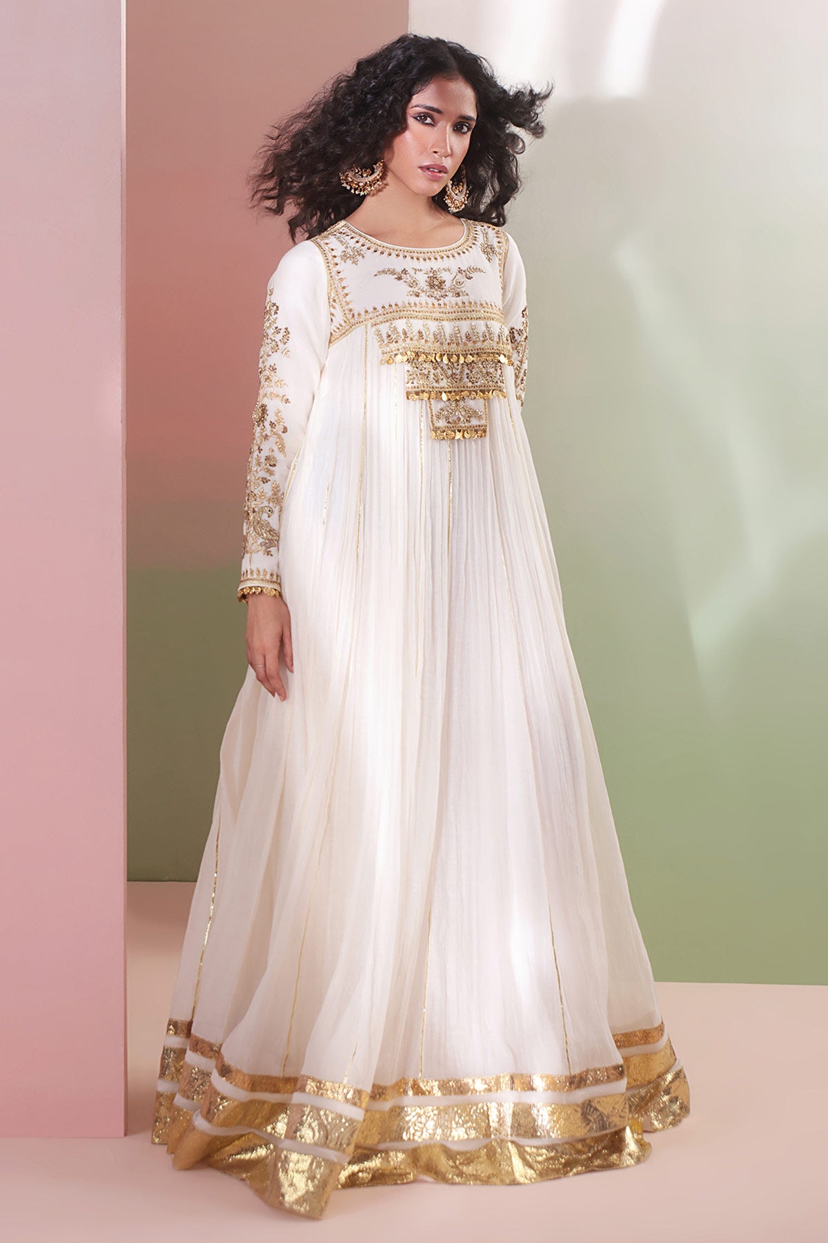 Ivory Gota Detailing Aanarkali