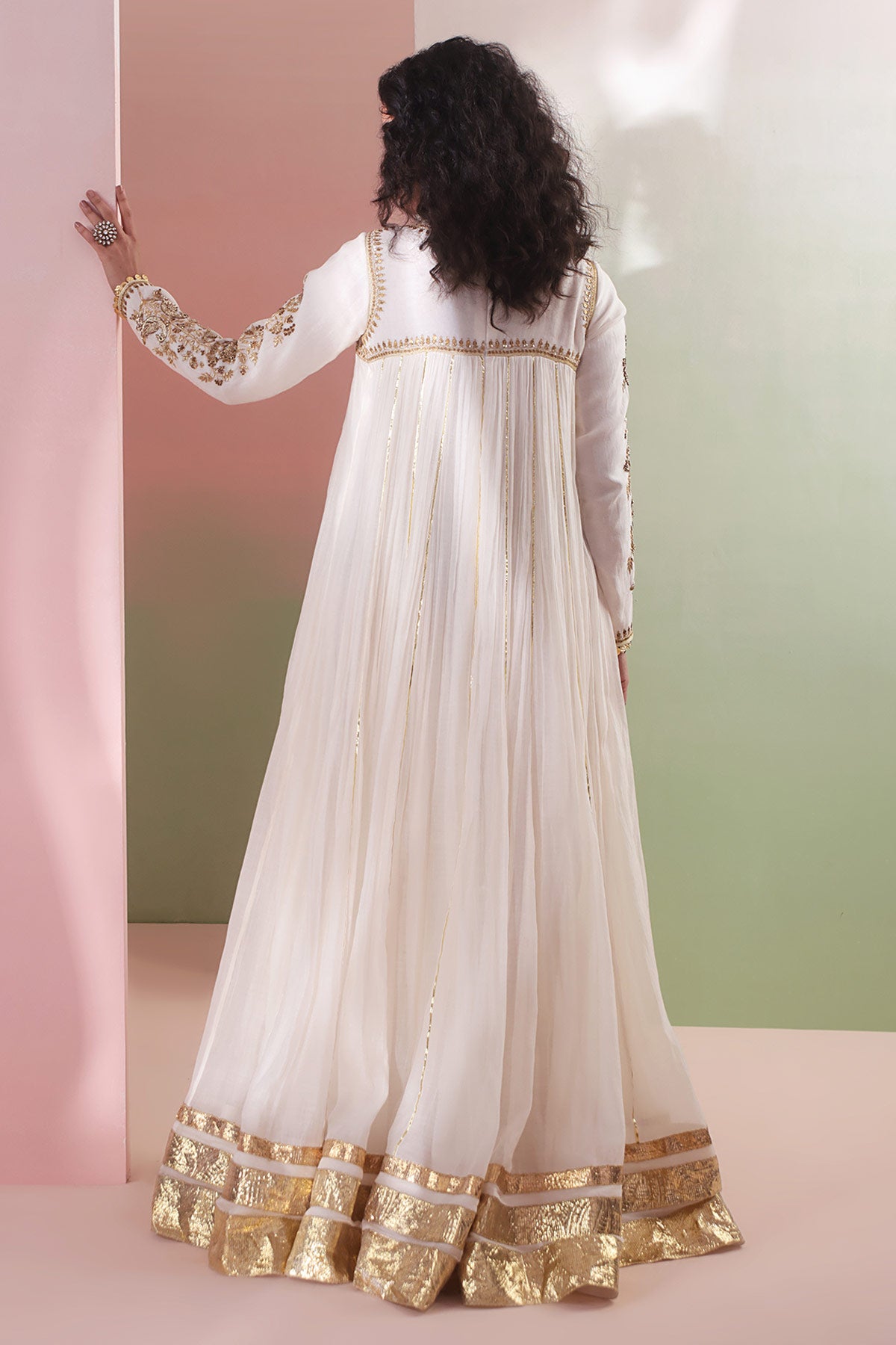 Ivory Gota Detailing Aanarkali