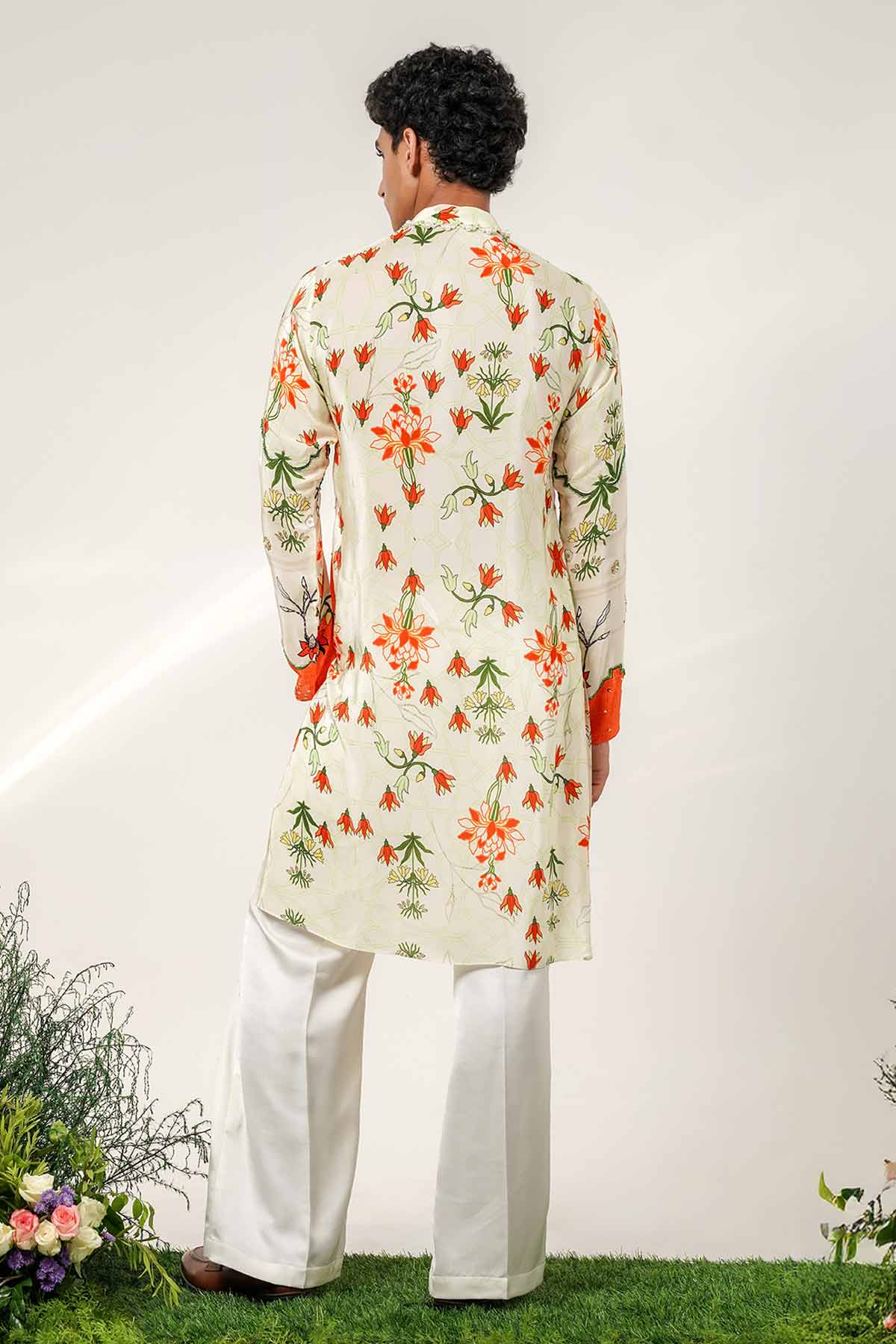 Ivory Gul Printed Kurta & Pants