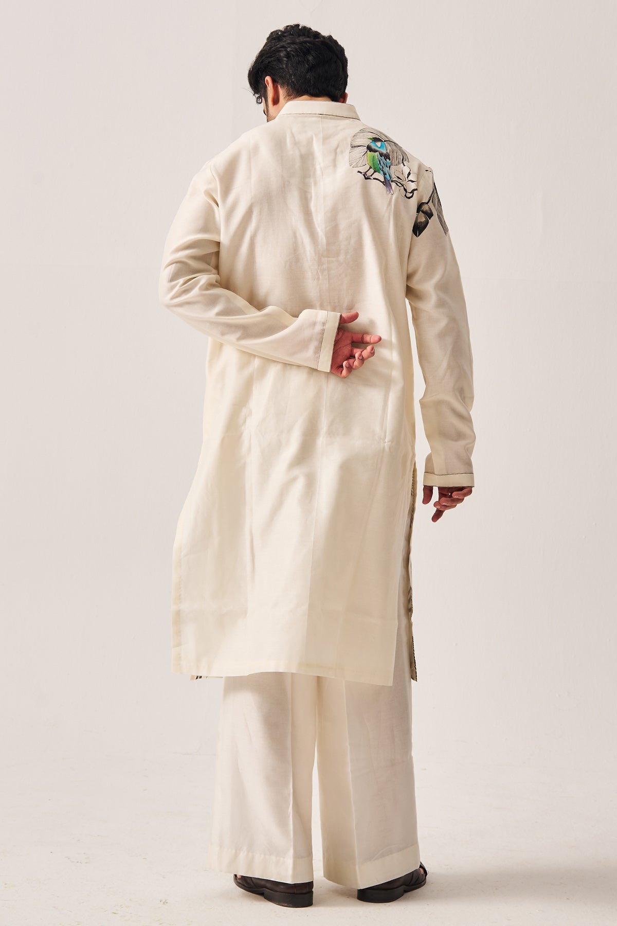 Ivory Hand Paint Kurta & Pants