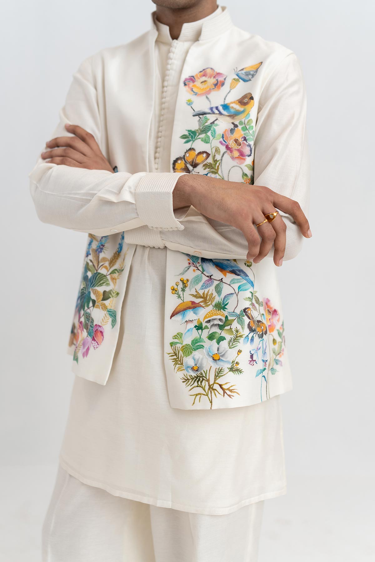 Ivory Hand Painted Bundi Set