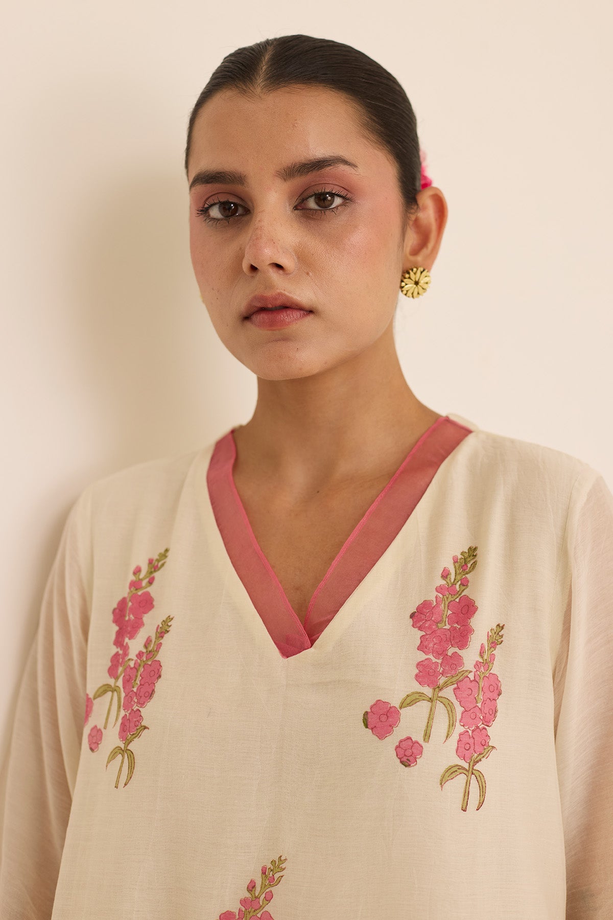 Ivory Handblock Print Kurta Set