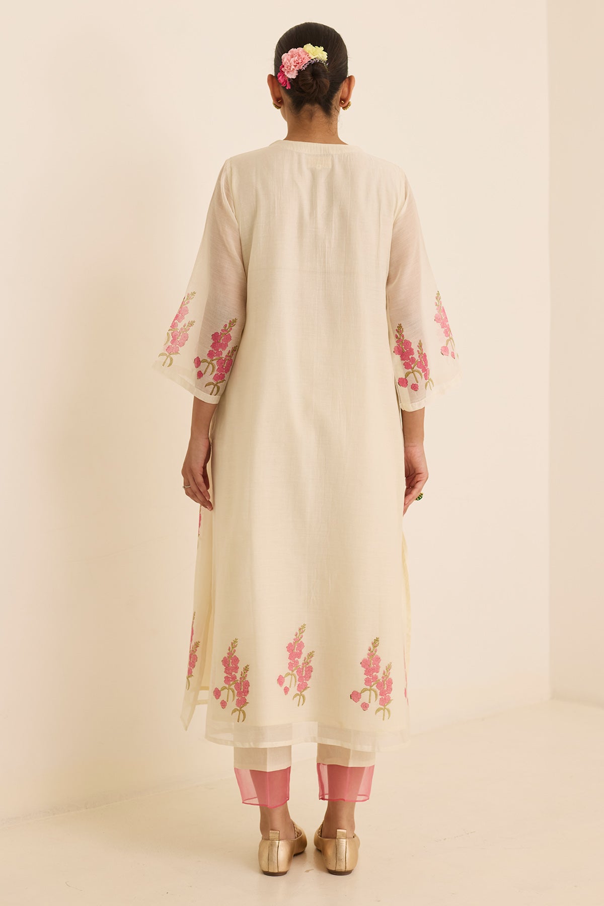 Ivory Handblock Print Kurta Set