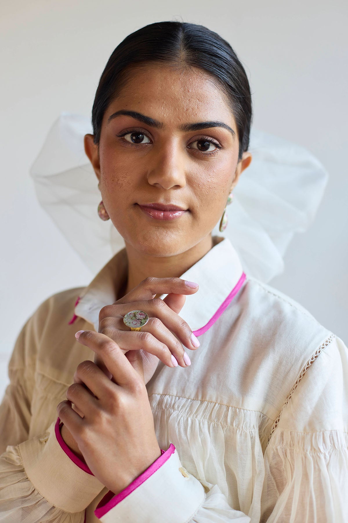 Ivory Handwoven Chanderi Shirt