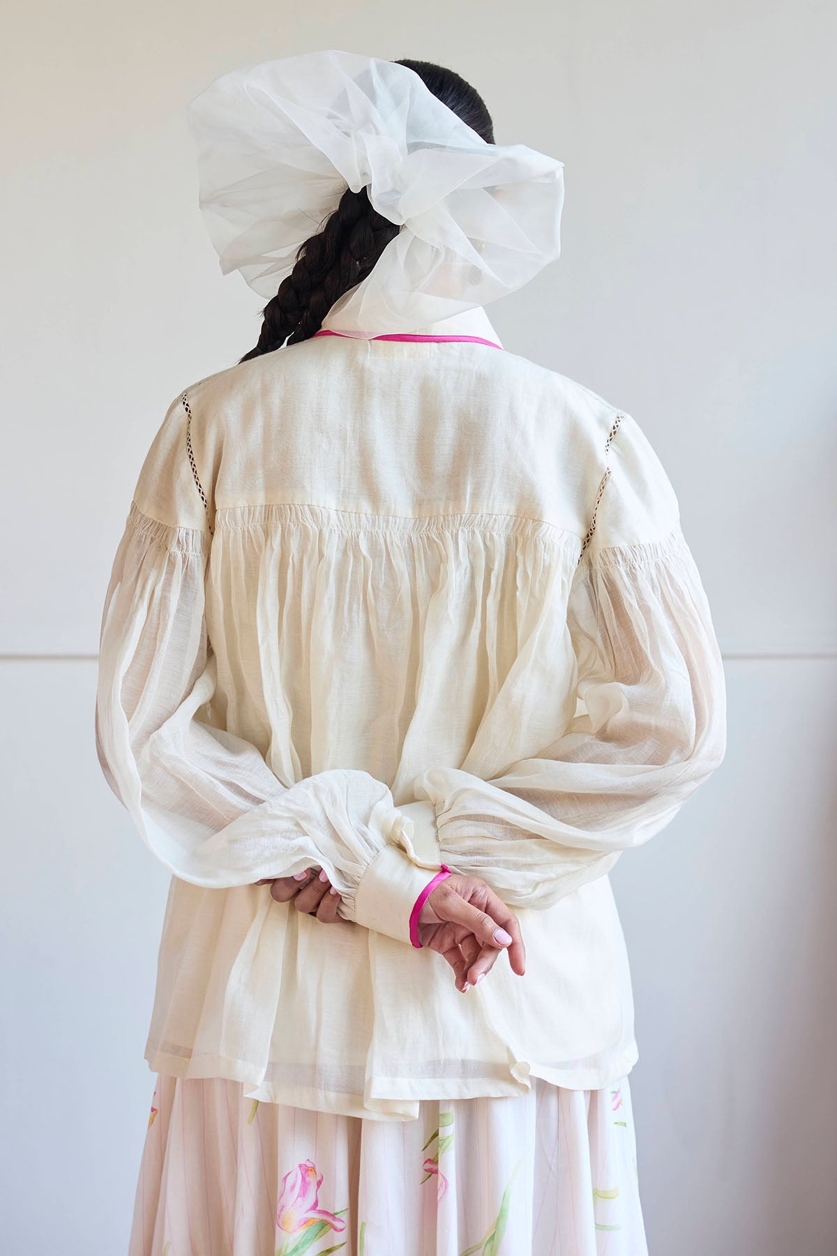 Ivory Handwoven Chanderi Shirt