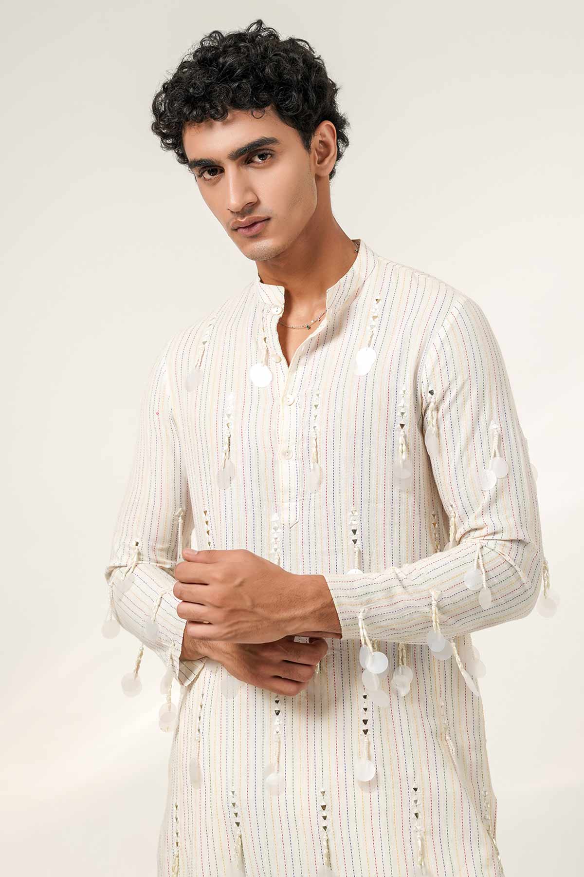 Ivory Katha Mirror Kurta & Pant