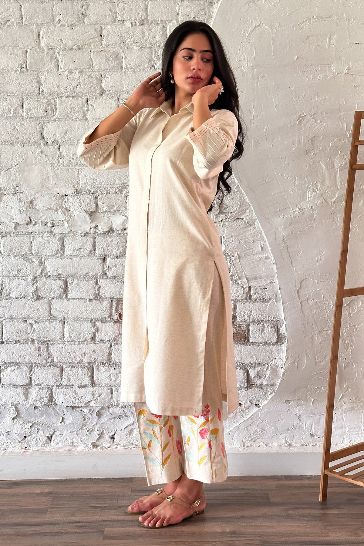 Ivory Kurta & Embroidered Pants