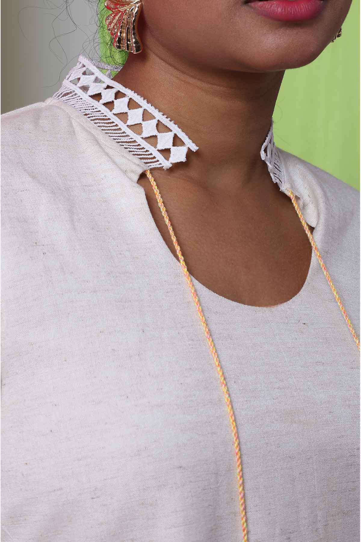 Ivory Lace Detail Top & Shorts