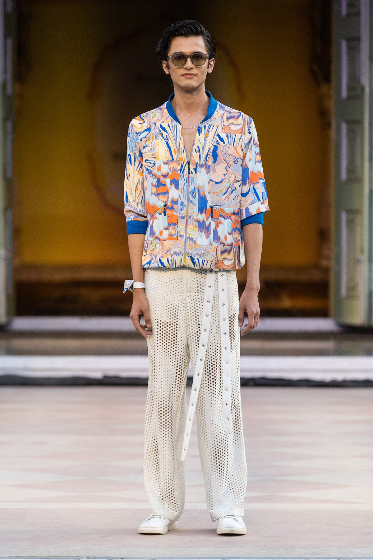 Ivory Laser Cut Detail Trousers