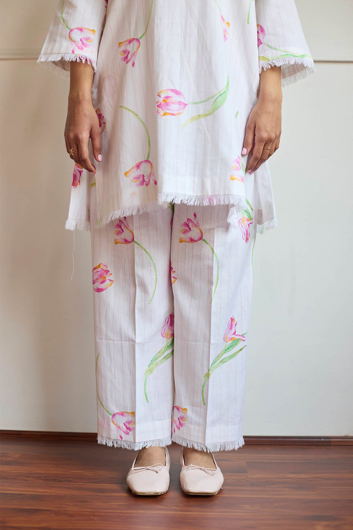 Ivory Linen Cotton Co-ord Set