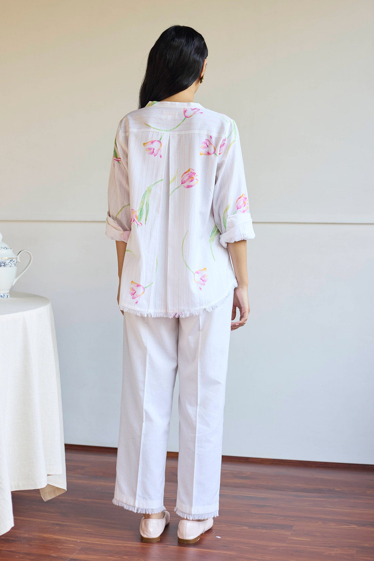 Ivory Linen Cotton Shirt & Pants