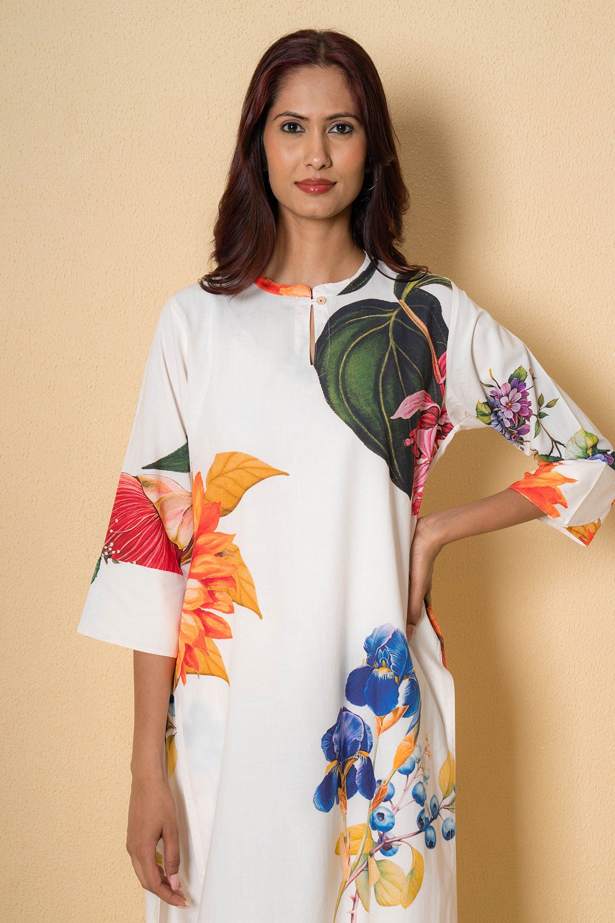 Ivory Modal Cotton Kurta Set