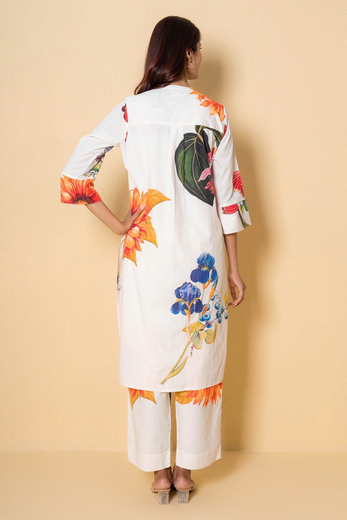 Ivory Modal Cotton Kurta Set