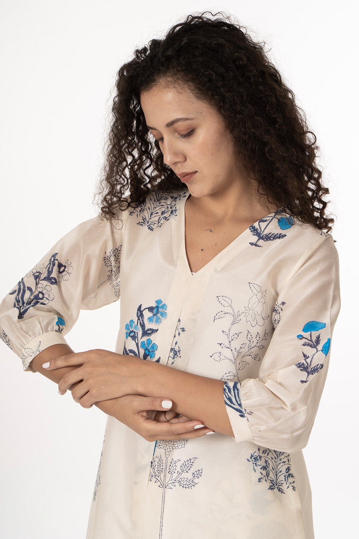 Ivory Moon Flower Midi Dress