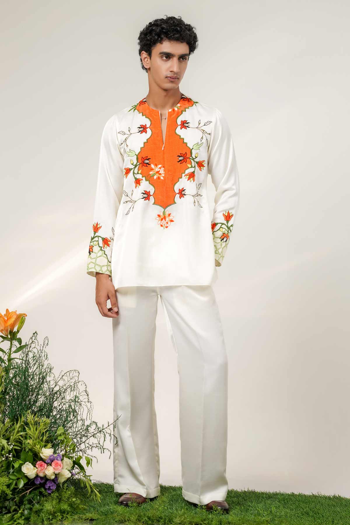 Ivory Nysa Silk Kurta & Pants