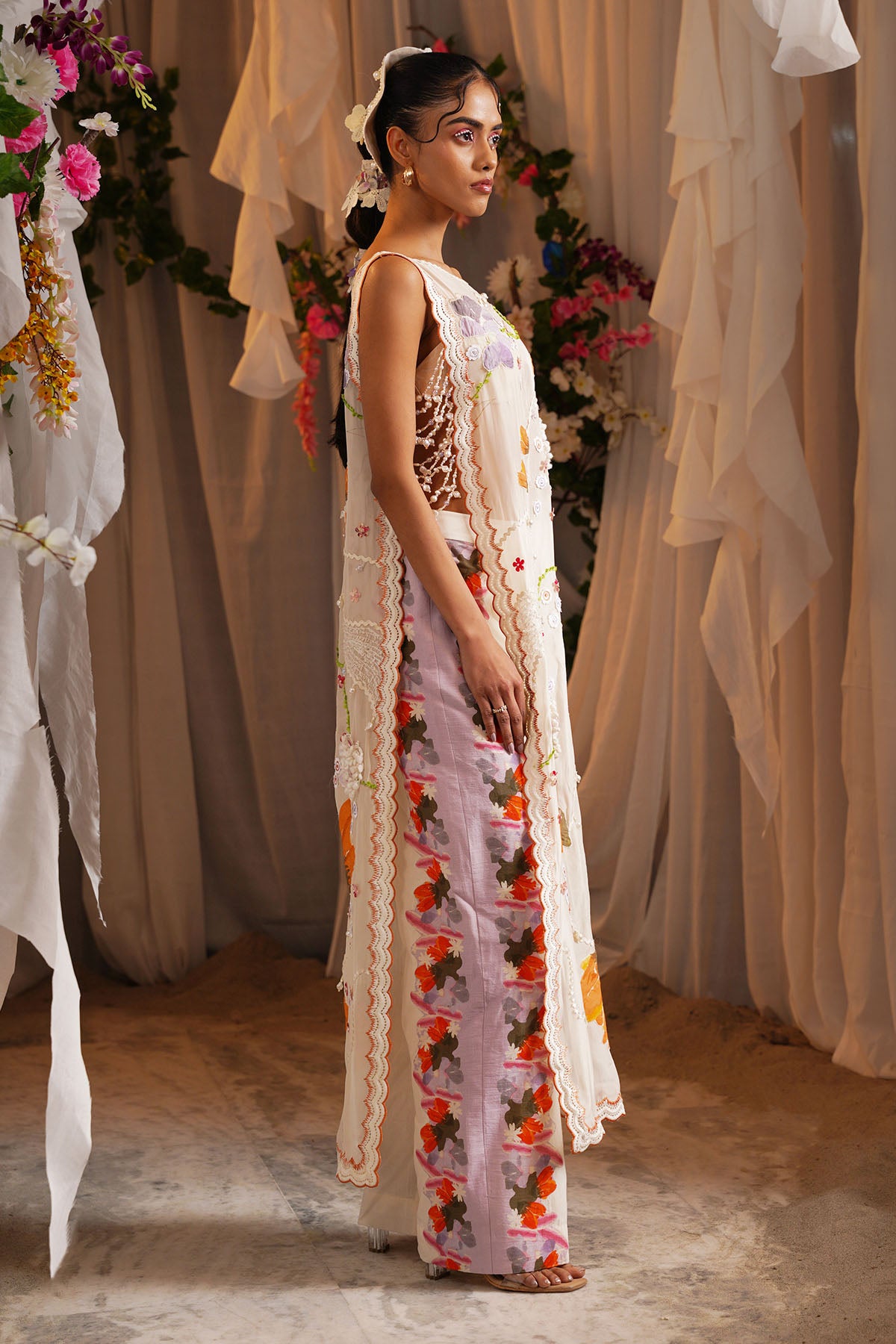 Ivory Patchwork Kurta & Pants