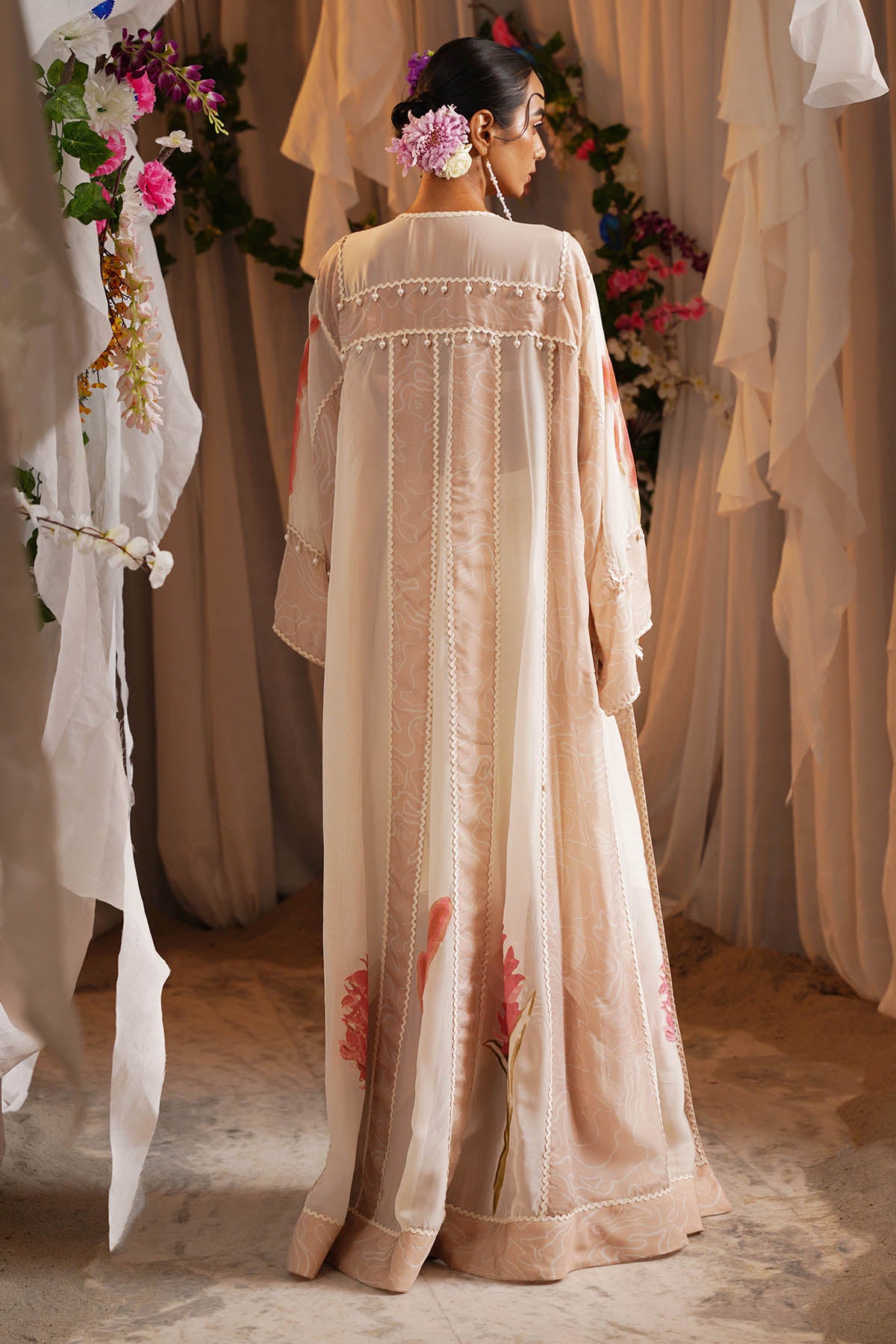 Ivory Patchwork Sharara Set