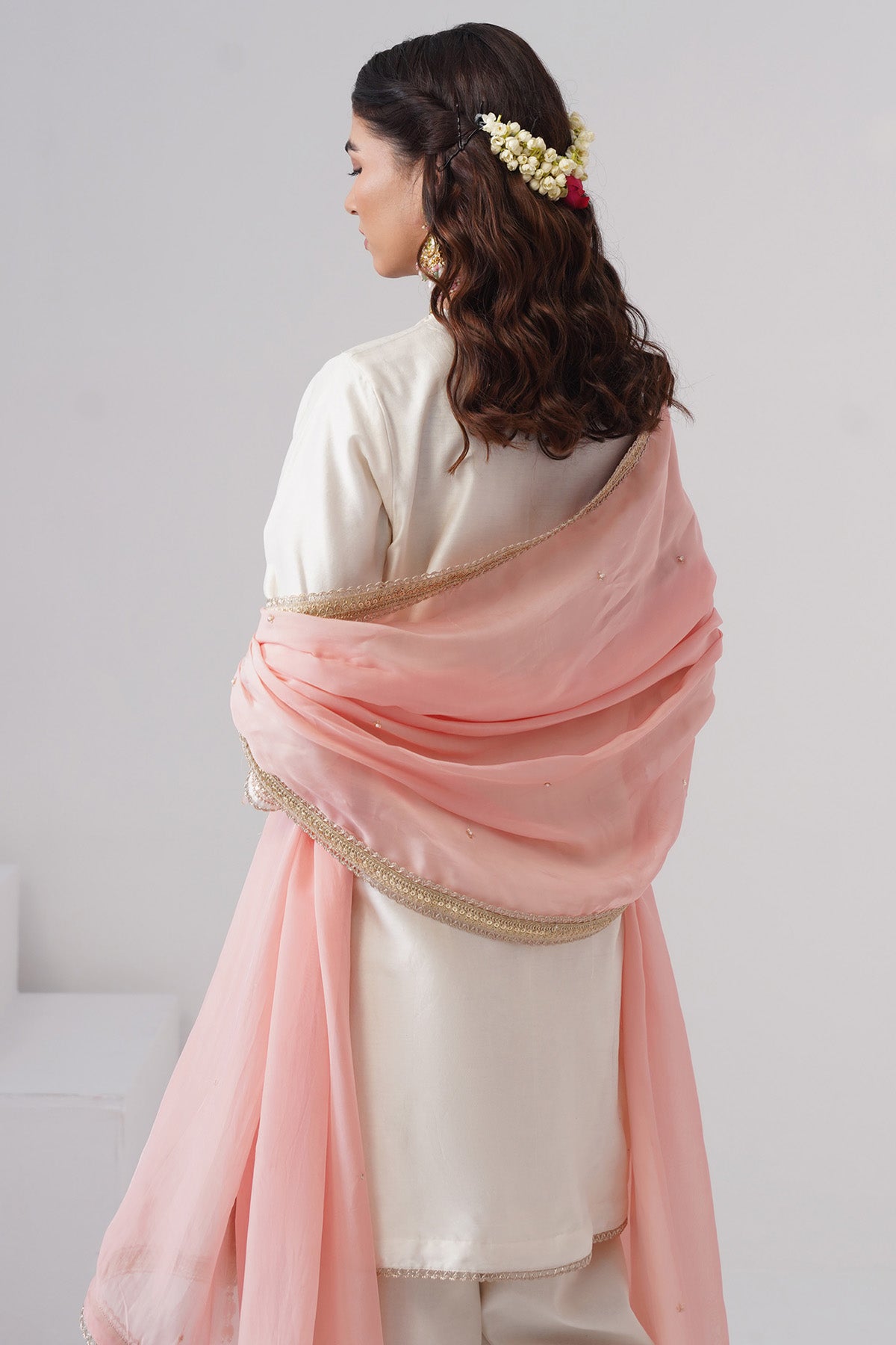 Ivory Pearl & Zardozi Kurta Set