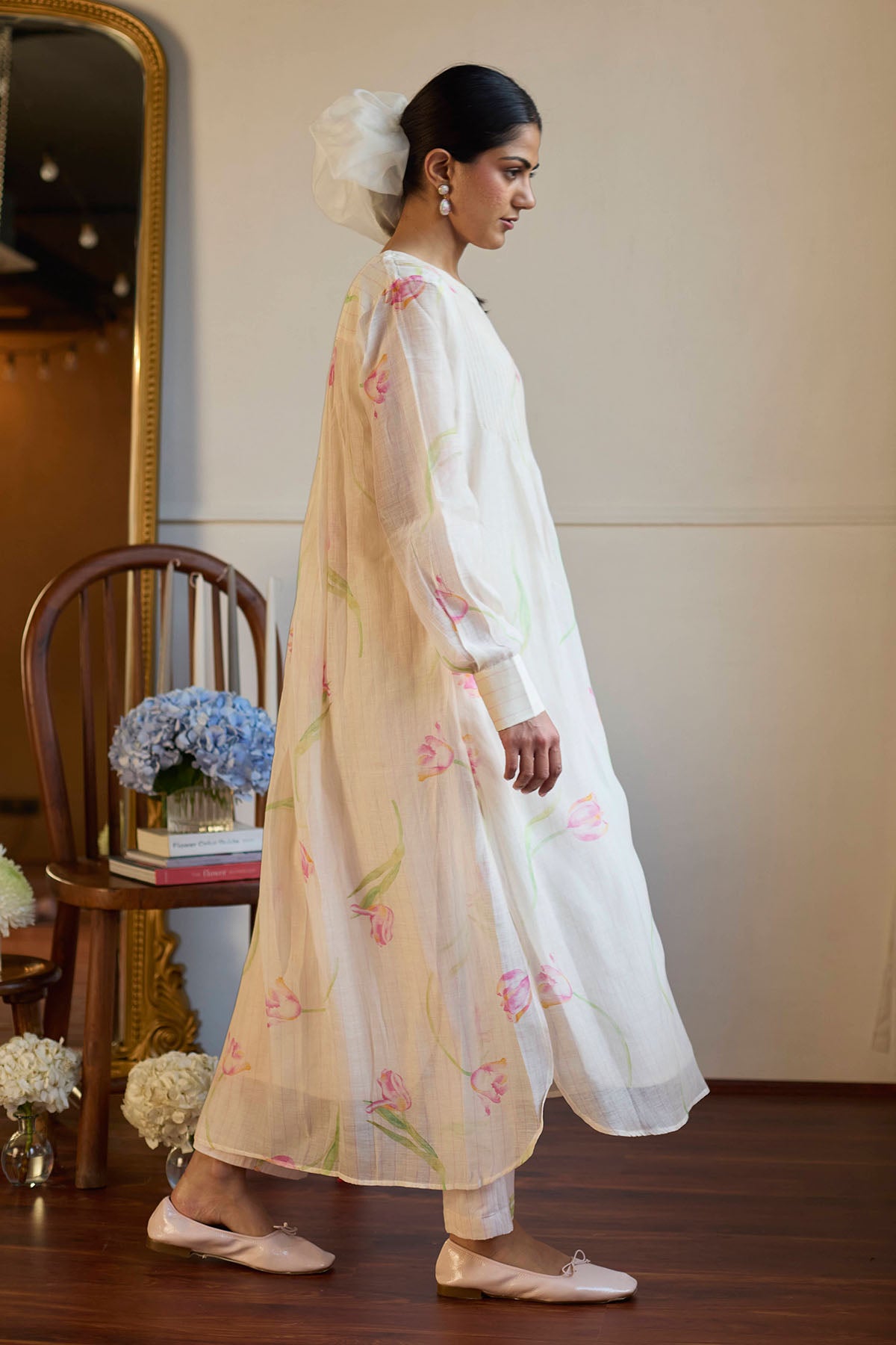 Ivory Pintuck Kurta & Pants