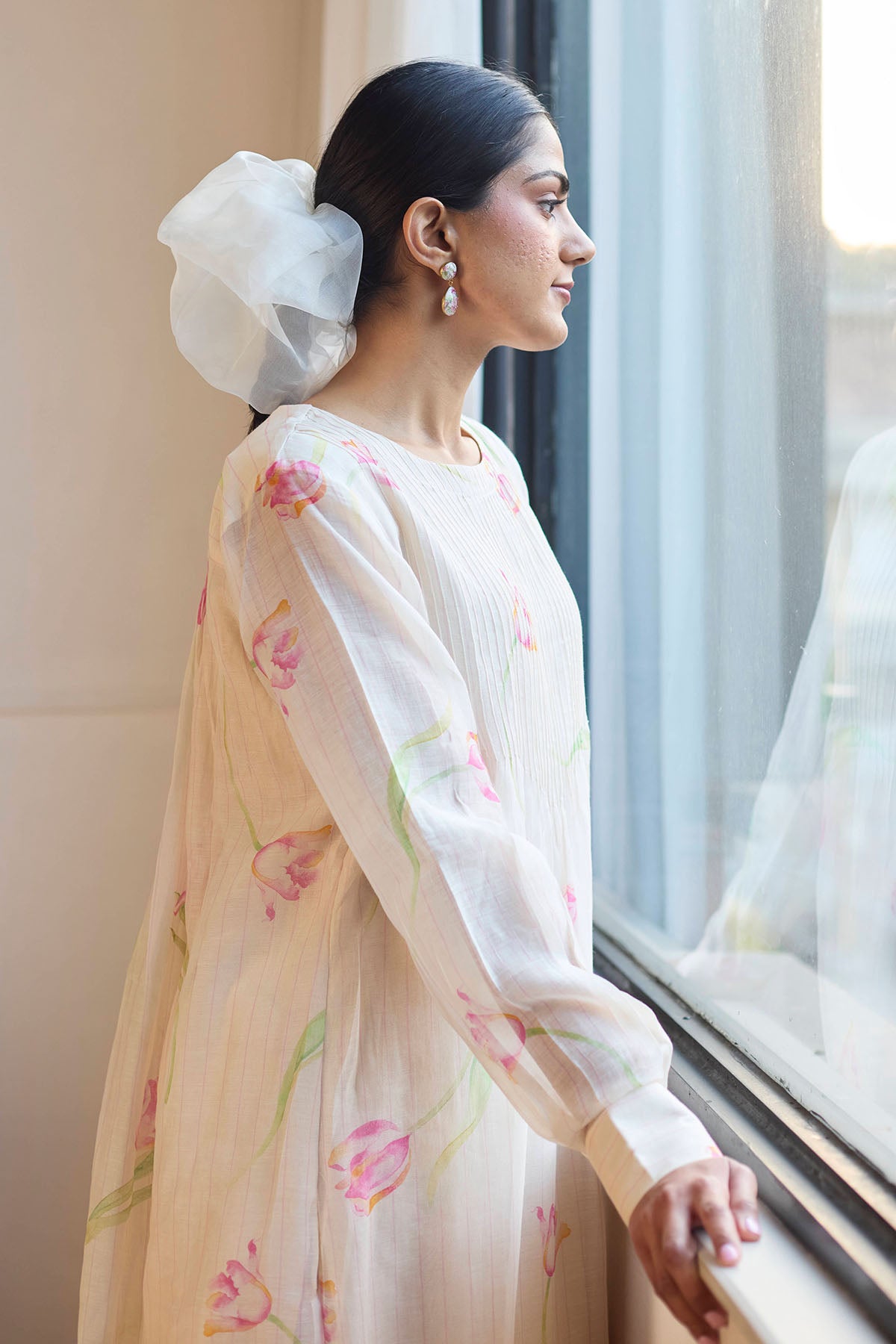 Ivory Pintuck Kurta & Pants