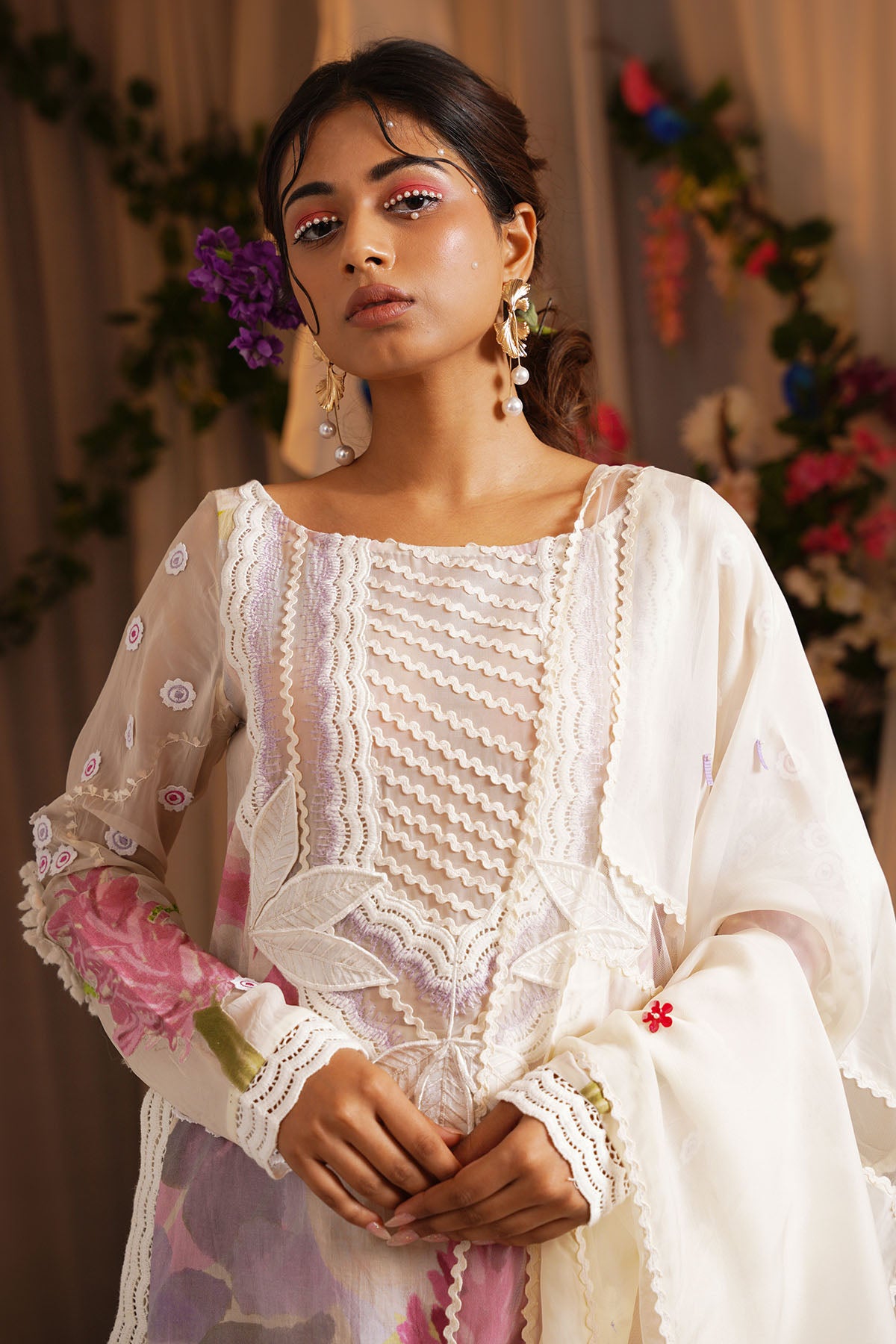 Ivory Printed Kurta & Pants