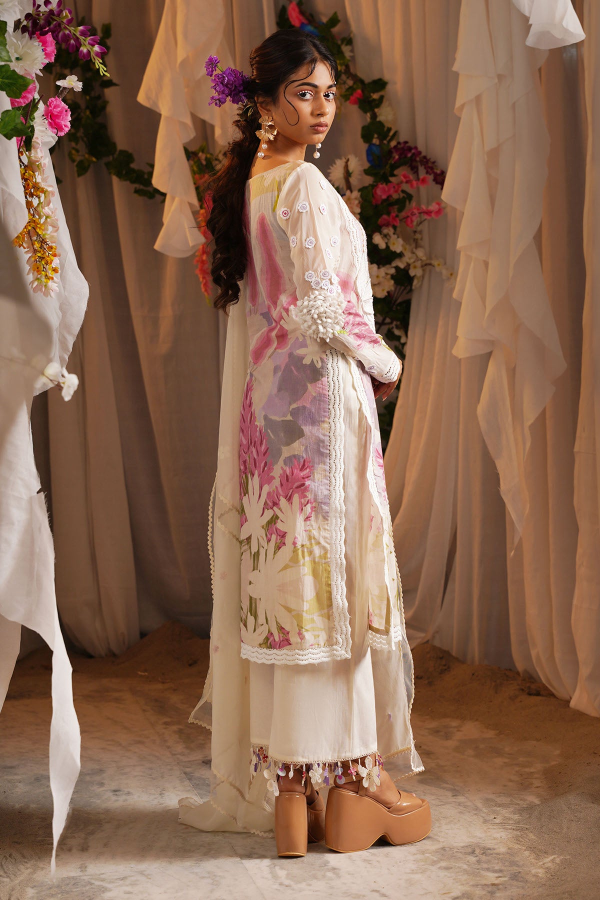 Ivory Printed Kurta & Pants