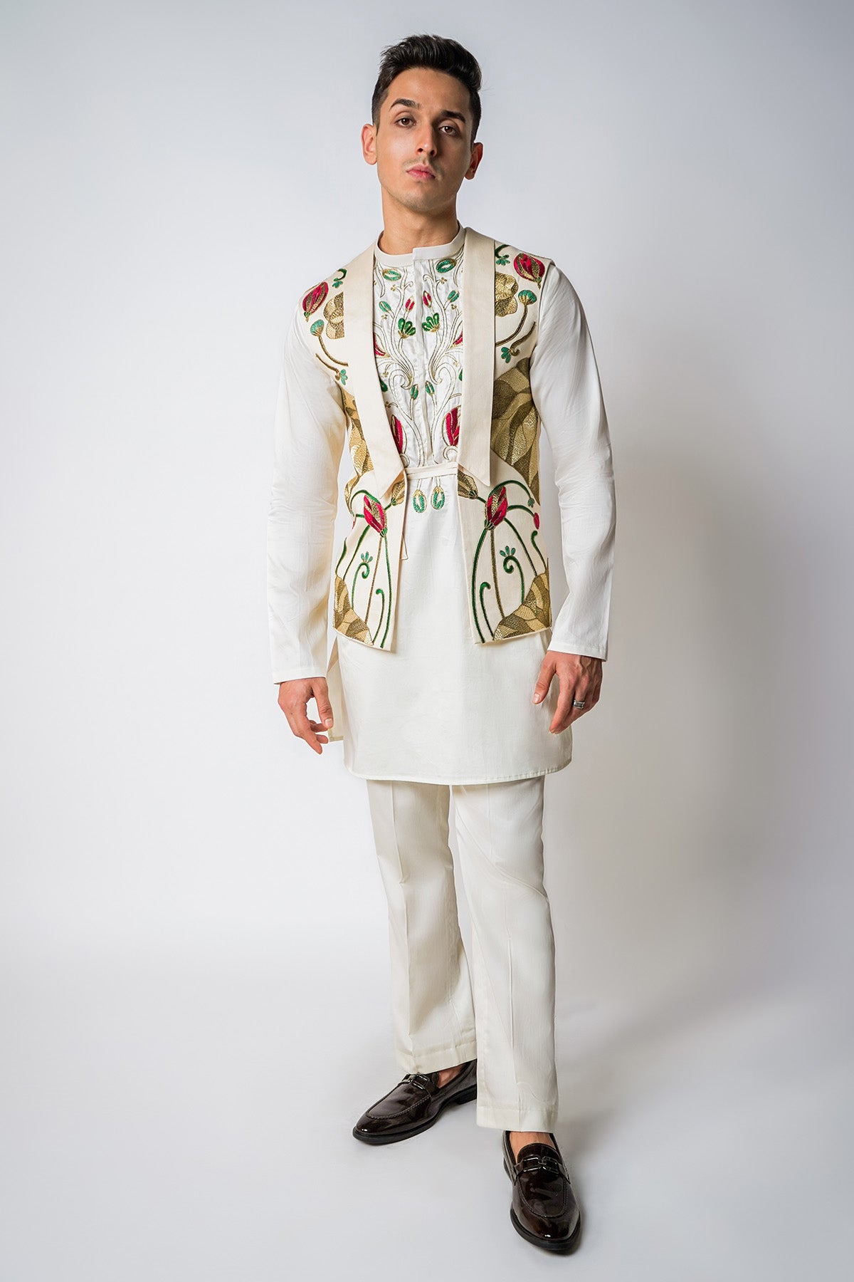 Buy Ivory Raffia & Kasab Bundi Set for men by House of Sheriff online available at scrollnshops