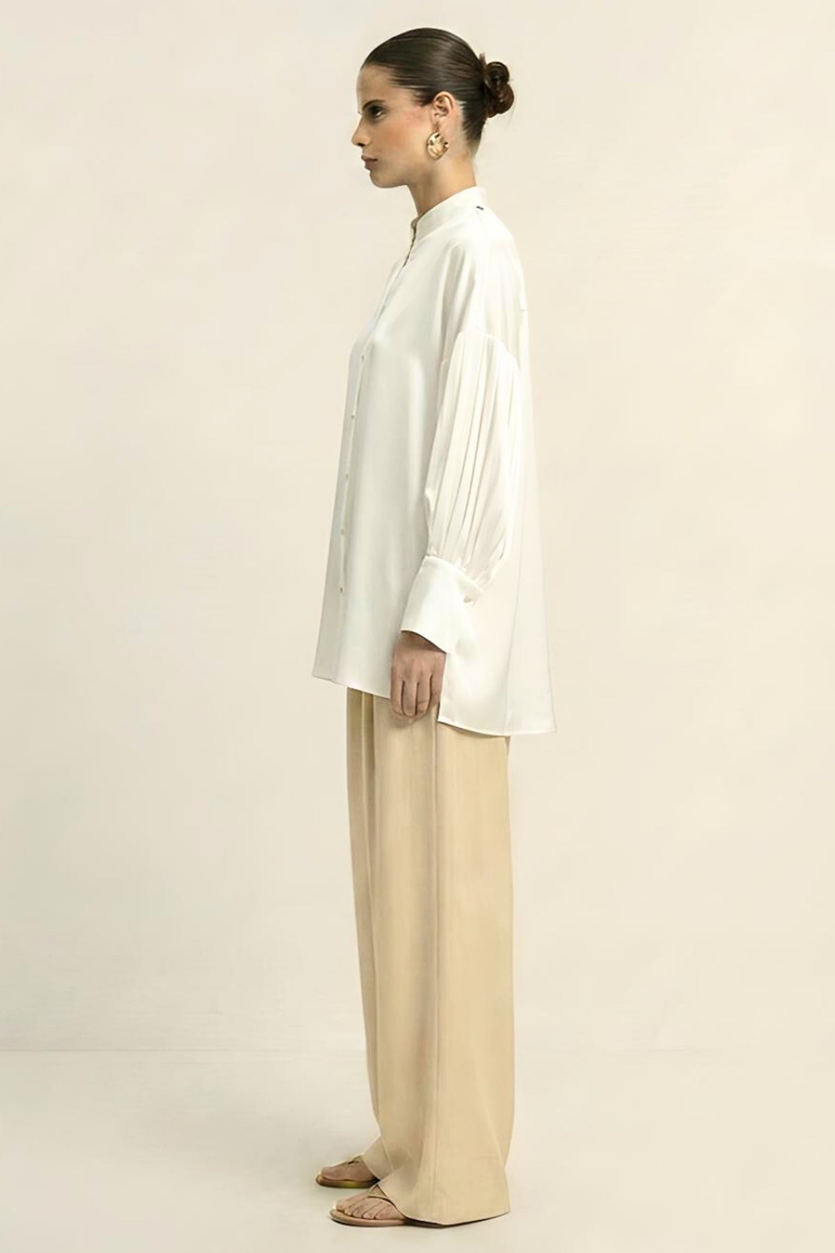 Ivory Silk Batwing Style Top
