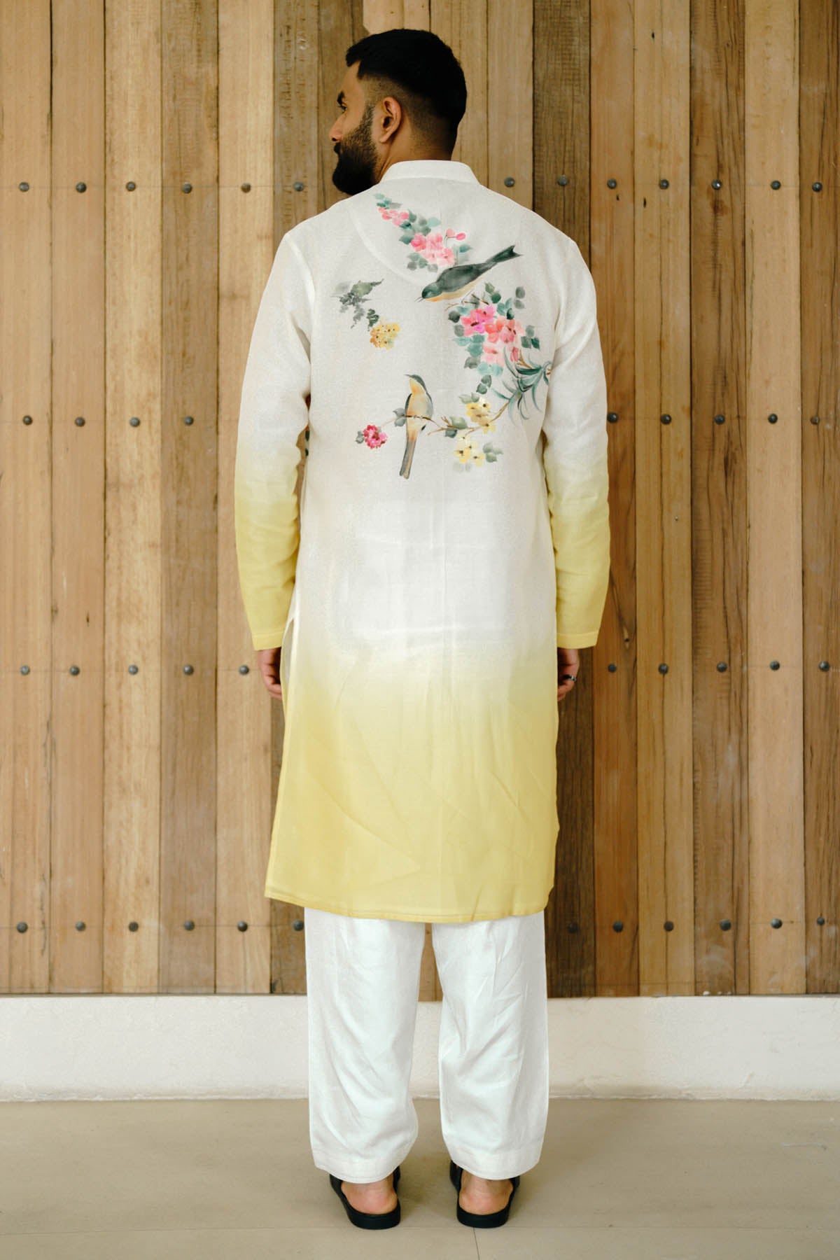 Ivory Sparrow Painted Kurta Set